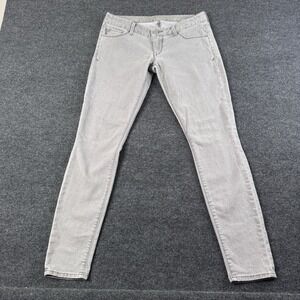 Express Zelda Jeans Women's Size 6 Gray Slim Fit Ultra Low Rise EUC